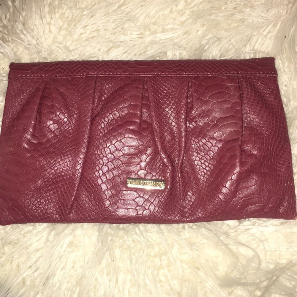 Urban Expressions Burgundy Python My Way Clutch - image 6